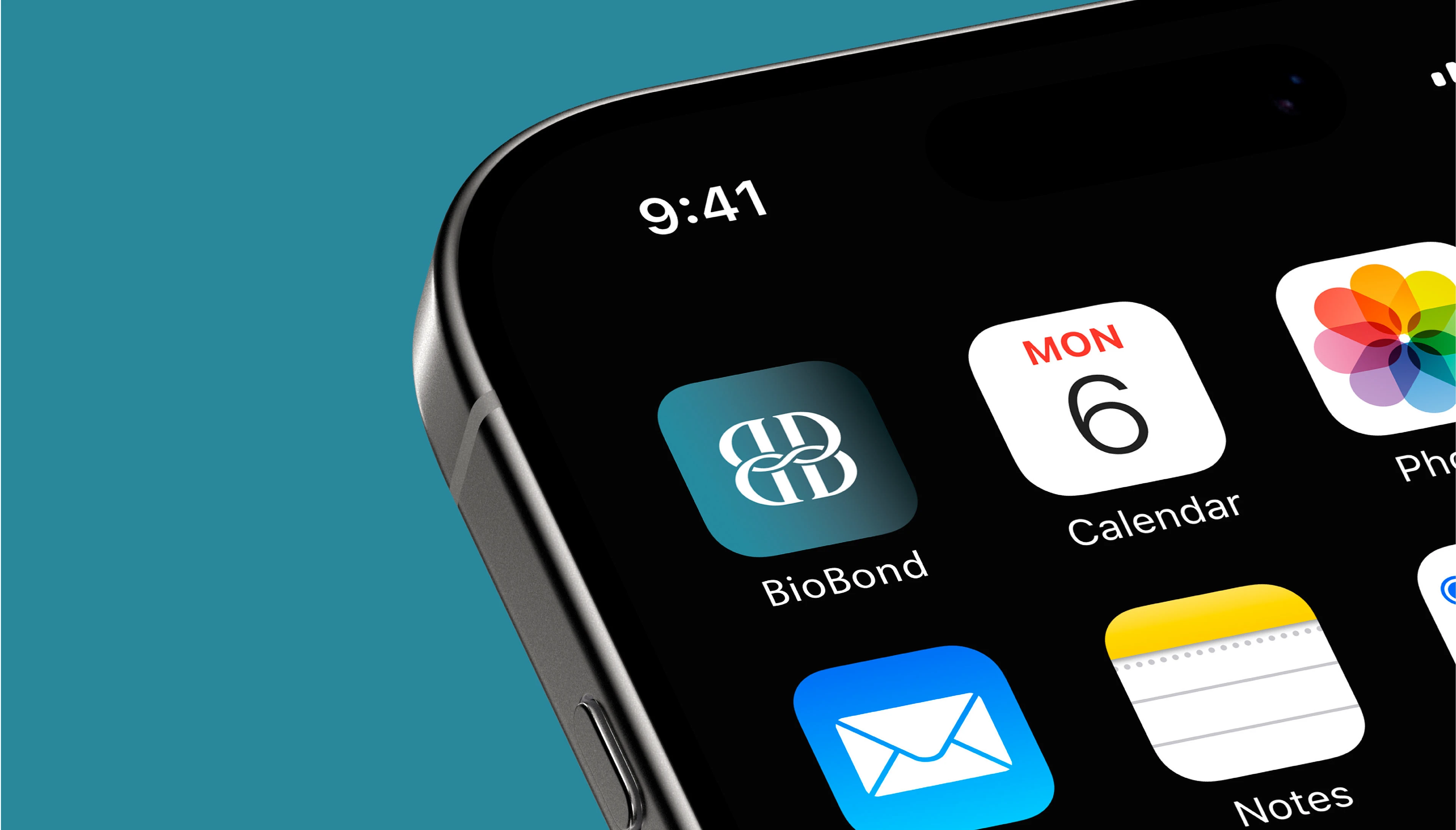 BioBond app icon on a smartphone home screen