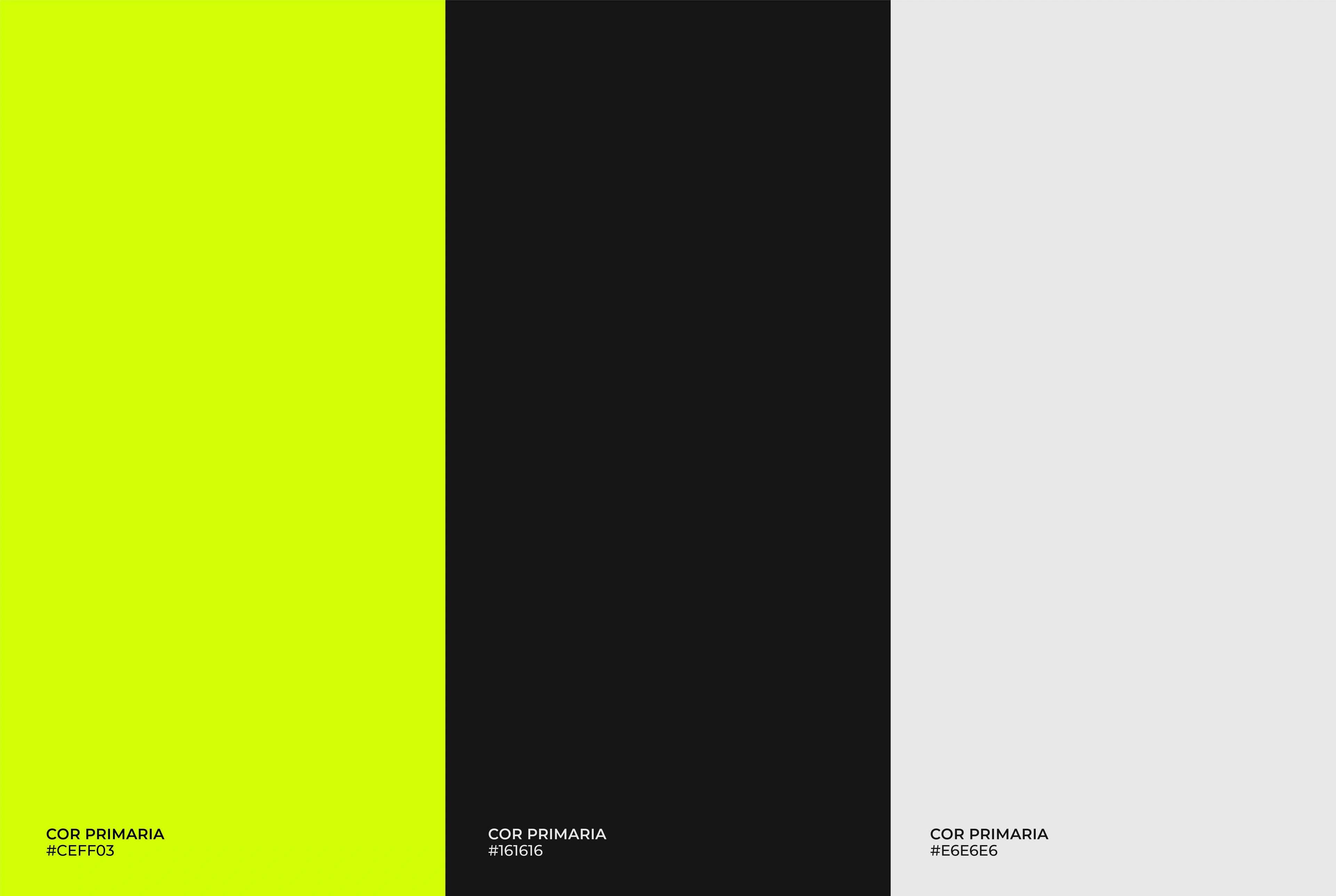 Monumental colour palette of lime yellow, black and light grey