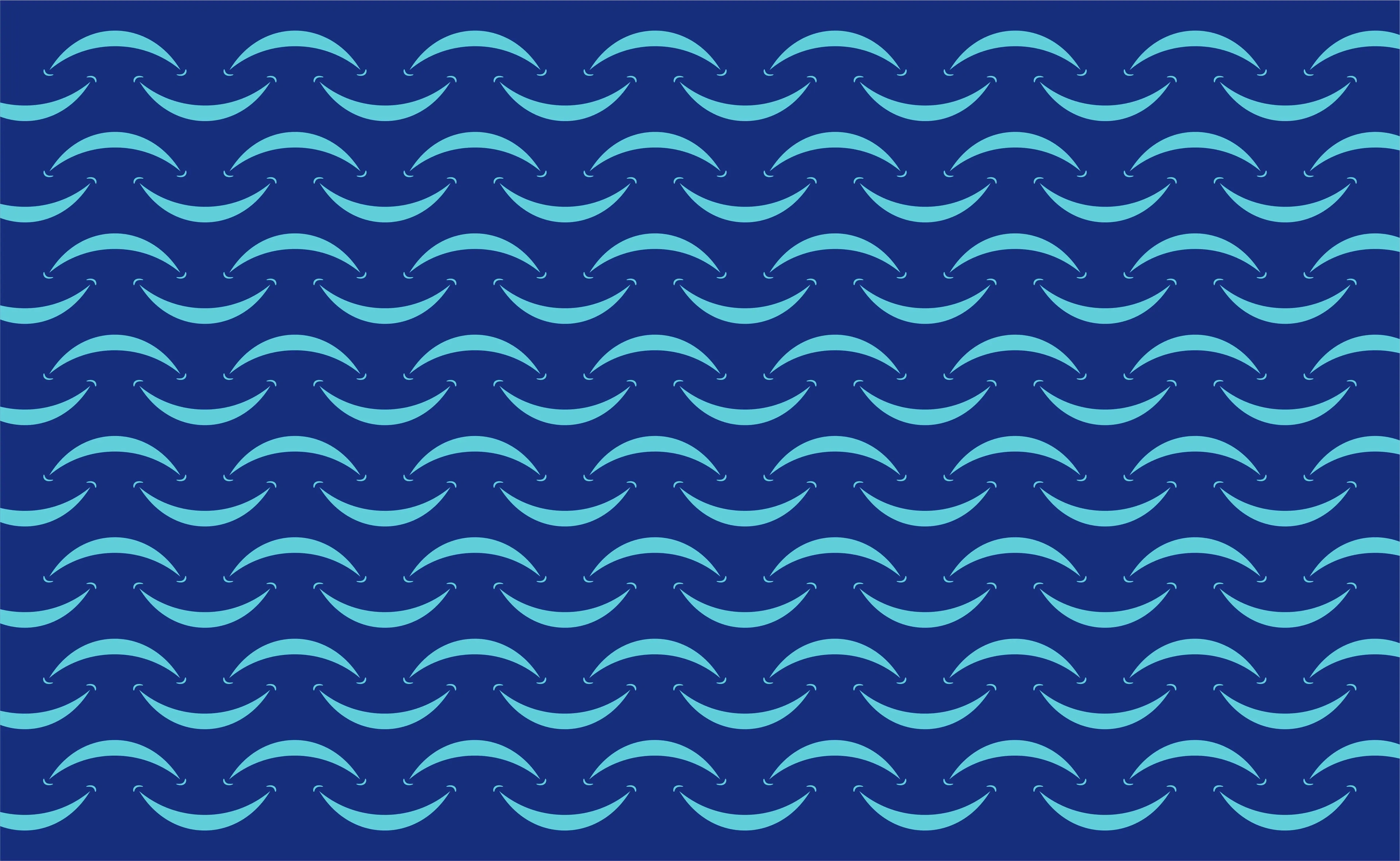 Ultimate Smile wave pattern in navy and teal